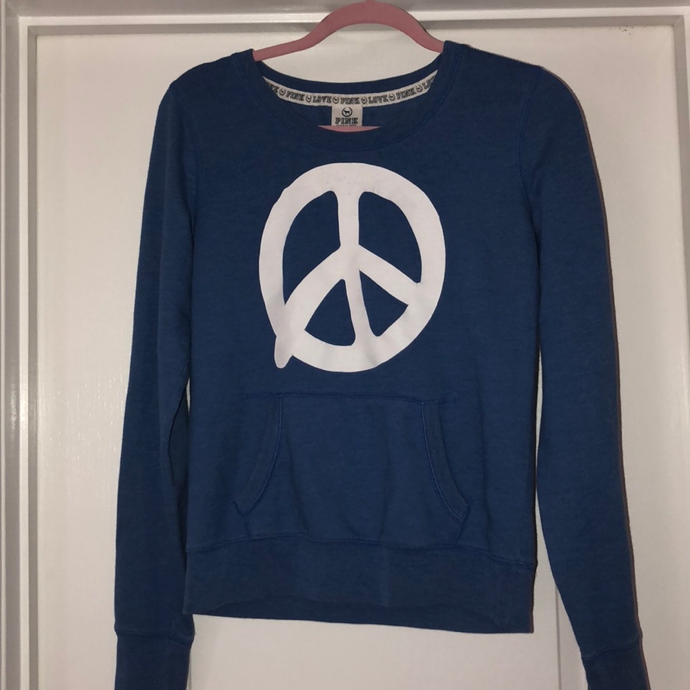 Peace sign pullover crew neck from VS PINK